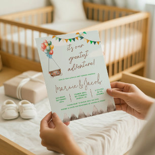Unsere größte Abenteuer geschlechtsneutrale Babypa Einladung