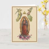 Unsere Grußkarte für die Dame von Guadalupe Karte (Gelbe Blume)