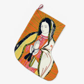 unsere Guadalupe Großer Weihnachtsstrumpf (Vorderansicht (hängend))