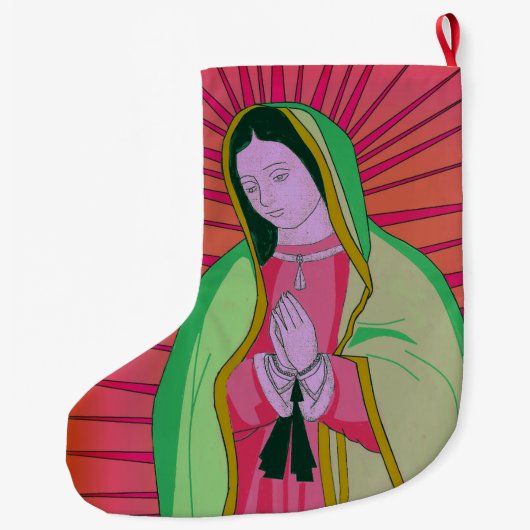 unsere Guadalupe Großer Weihnachtsstrumpf (Rückseite)
