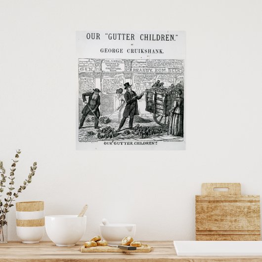 Unsere Gutter-Kinder, 1869 Poster (Küche)