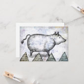 Unsere HALB Grußkarte Karte (Vorderseite/Rückseite Beispiel)