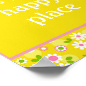 Unsere Happy Place Retro Mod Blume Poster (Ecke)