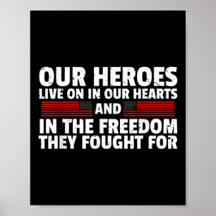 Unsere Helden leben an unserem Hearts-Gedenktag Poster