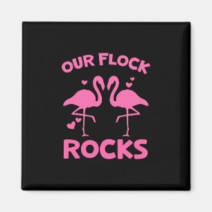 Unsere Herde rockt Flamingo passende Familienferie Magnet