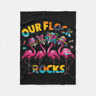 Unsere Herde rockt Flamingo Sommerurlaub Familie M Fleecedecke