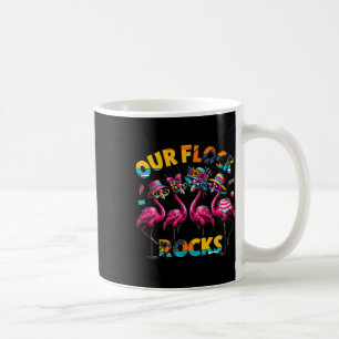 Unsere Herde rockt Flamingo Sommerurlaub Familien- Kaffeetasse