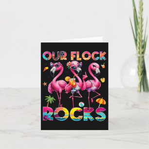 Unsere Herde rockt Flamingo Sommerurlaub Familien- Karte