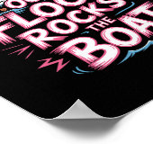 Unsere Herde schaukelt das Boot Pink Flamingo Urla Poster (Ecke)