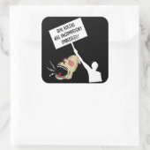 Unsere Herrscher sind inkompetente Unbeständige Quadratischer Aufkleber (Tasche)