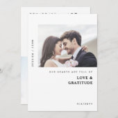 Unsere Herzen sind voller Liebe und Dankesworte Dankeskarte (Vorne/Hinten)