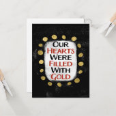 Unsere Herzen waren Gold Grußkarte Karte (Vorderseite/Rückseite Beispiel)