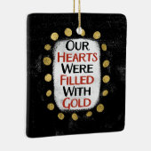 Unsere Herzen waren Gold-Ornamente Keramikornament (Rechts)