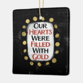 Unsere Herzen waren Gold-Ornamente Keramikornament (Links)