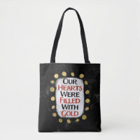 Unsere Herzen waren Gold-Tote-Tasche