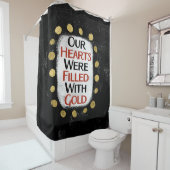 Unsere Herzen waren goldener Duschvorhang (Beispiel)