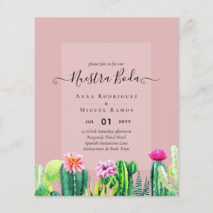 Unsere Hochzeit CACTI Party Spanische Hochzeits EI Flyer