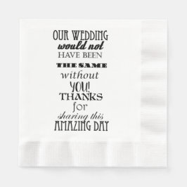 Unsere Hochzeit Danksagung Serviette