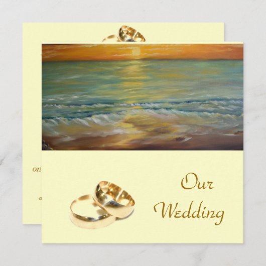 unsere Hochzeit - Einladung zur Hochzeit (Vorne/Hinten)