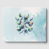 Unsere Hochzeit | Eukalyptus Botanische Vegetation Gästebuch (Rückseite)