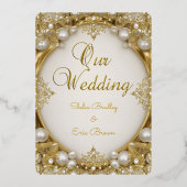 Unsere Hochzeit Folieneinladung (Vorderseite)