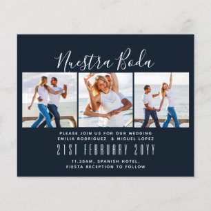 Unsere Hochzeit Foto-Collage Hochzeits-EINLADUNG Flyer