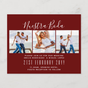 Unsere Hochzeit Foto-Collage Hochzeits EINLADUNG Flyer
