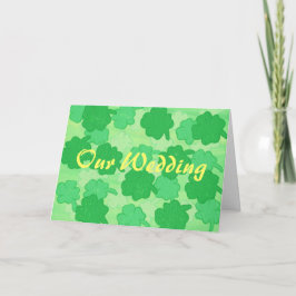 Unsere Hochzeit, grüne Kleeblätter Einladungen, Vo Einladung