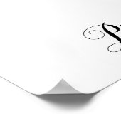 Unsere Hochzeit hat ein offenes Bar-Schild Poster (Ecke)