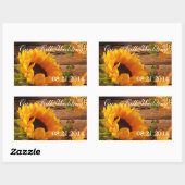 Unsere Hochzeit im Herbst Sticker Rect, Country So (Blatt)