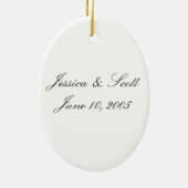 Unsere Hochzeit Keramik Ornament (Hinten)