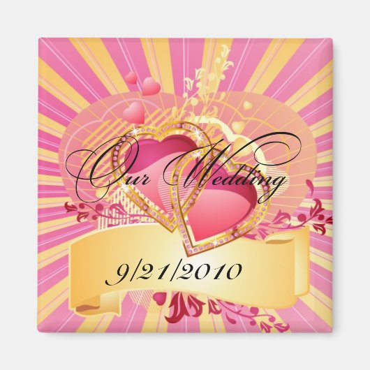 Unsere Hochzeit Magnet (Vorne)