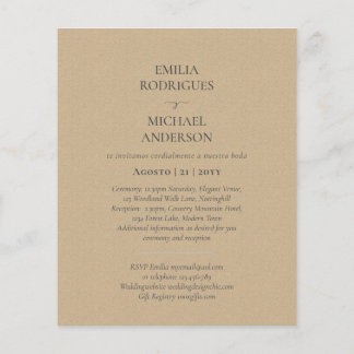 Unsere Hochzeit Moderne Typografie EINLADUNG IN VI Flyer
