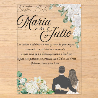 Unsere Hochzeit/Our Wedding  Acryleinladungen