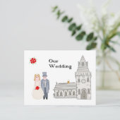 Unsere Hochzeit Postkarte (Stehend Vorderseite)