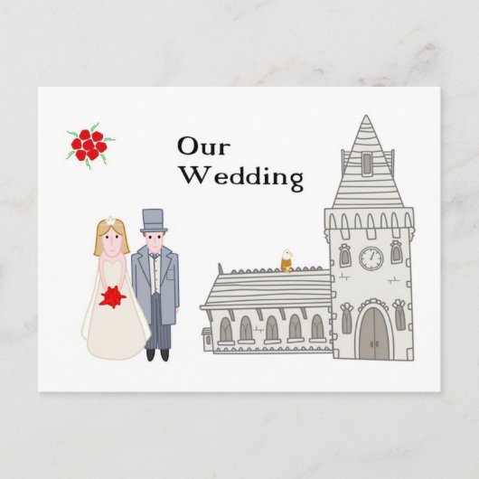 Unsere Hochzeit Postkarte (Vorderseite)