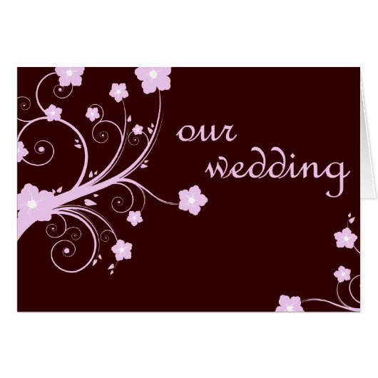 Unsere Hochzeit : Rosa Blume : (Vorderseite (Horizontal))