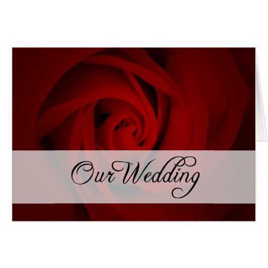 Unsere Hochzeit : Rote Rose : (Vorderseite (Horizontal))