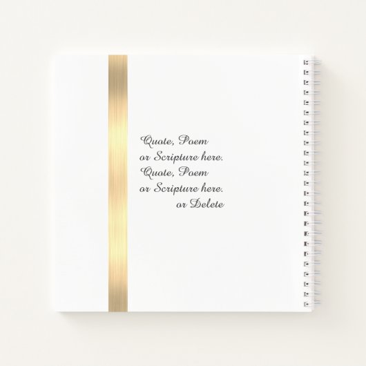 Unsere Hochzeit, Schwarze Skriptnamen, Datum, Foto Notizblock (Rückseite)