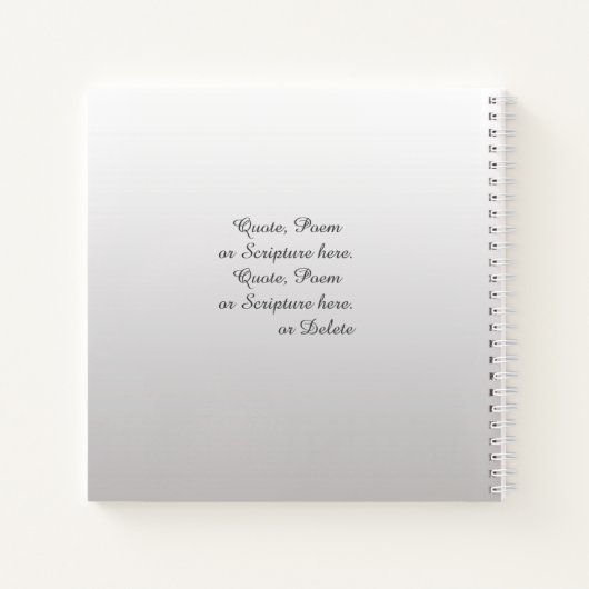 Unsere Hochzeit, Silberglanz, Namen, Datum und Fot Notizblock (Rückseite)