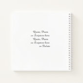 Unsere Hochzeit, Skriptnamen, Datum, Foto Gästebuc Notizblock (Rückseite)