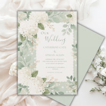 Unsere Hochzeit Weiße Hortensien Vintage-Hochzeit
