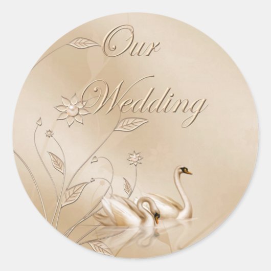 Unsere Hochzeits-Aufkleber Runder Aufkleber (Vorderseite)