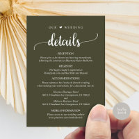 Unsere Hochzeitsdetails, rustikales Olivengrün
