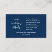 Unsere Hochzeitsdetails, Website, UAWG, Navy Blue Begleitkarte (Vorderseite)