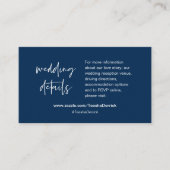 Unsere Hochzeitsdetails, Website, UAWG, Navy Blue Begleitkarte (Vorderseite)
