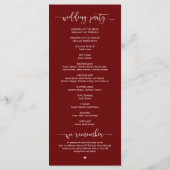 Unsere Hochzeitsfeier, das klassische Programm Bur (Rückseite)