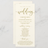 Unsere Hochzeitsfeier, elegantes Gold Programm (Vorne/Hinten)