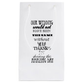 Unsere Hochzeitsgeschenktasche - klein, glänzend Kleine Geschenktüte (Vorderseite)
