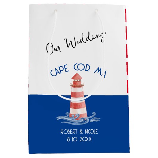 Unsere Hochzeitsgeschenktasche - klein, glänzend Mittlere Geschenktüte (Vorderseite)